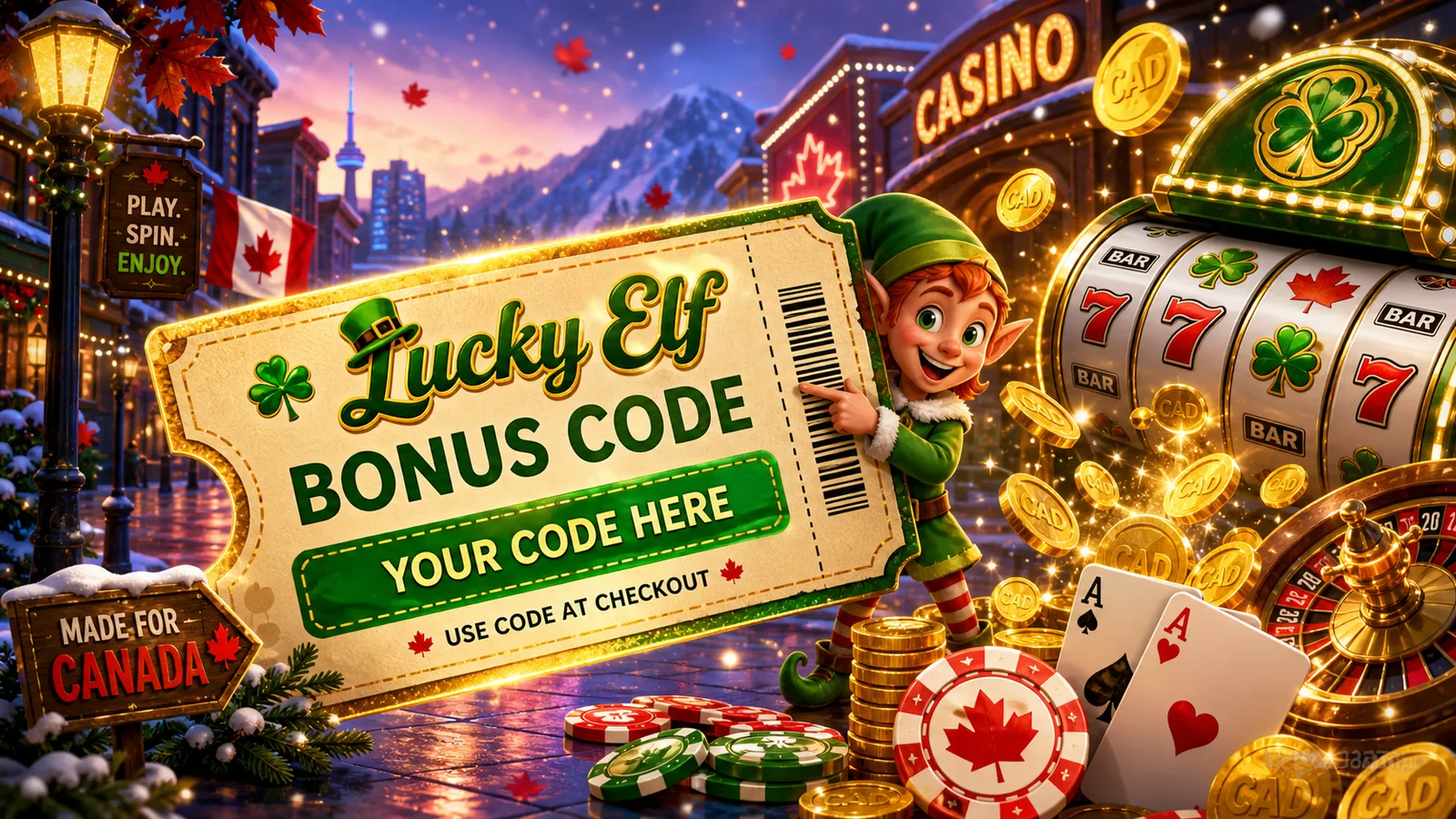 Lucky Elf Bonus Code content banner