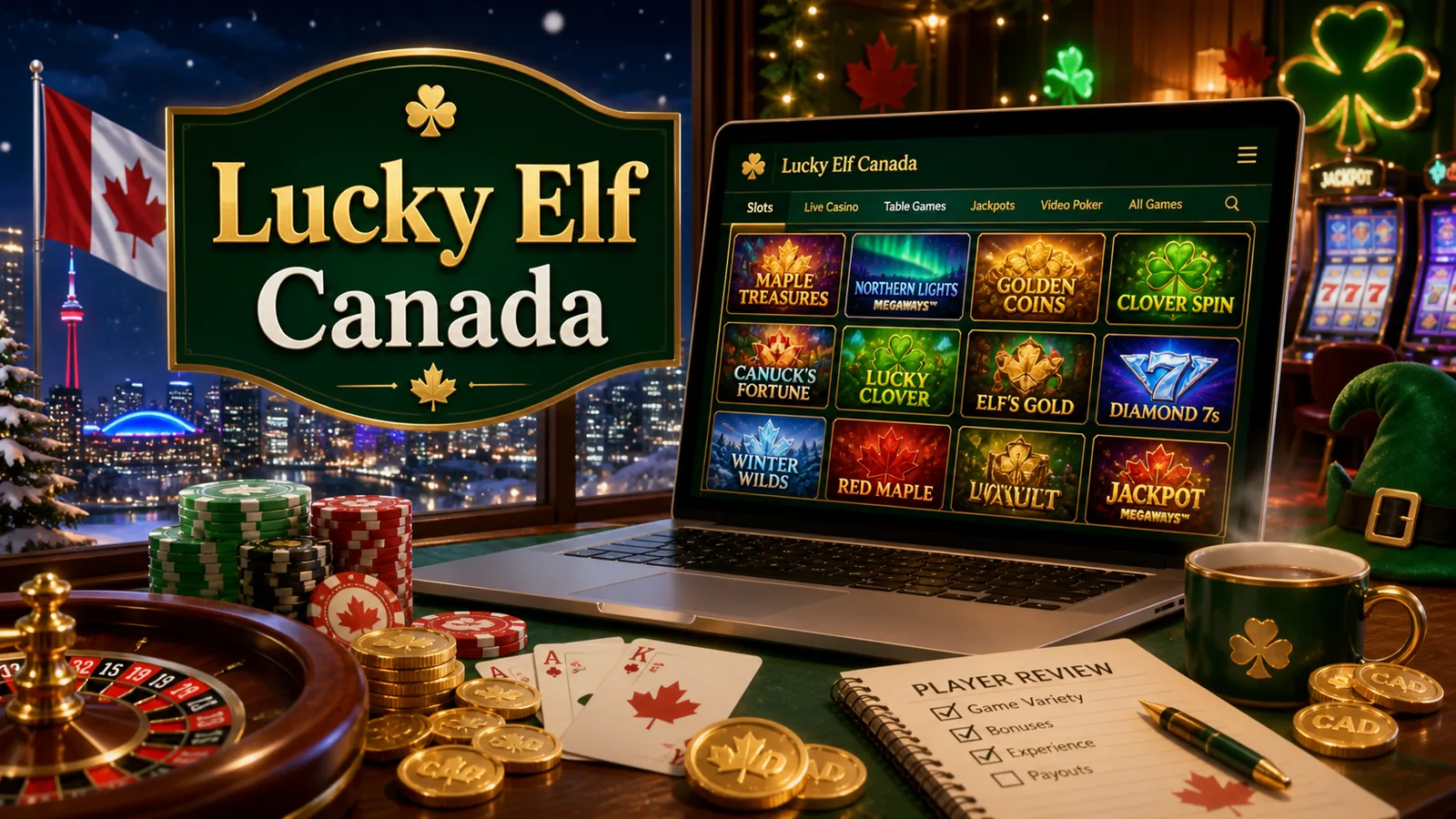 Lucky Elf Casino Canada content banner