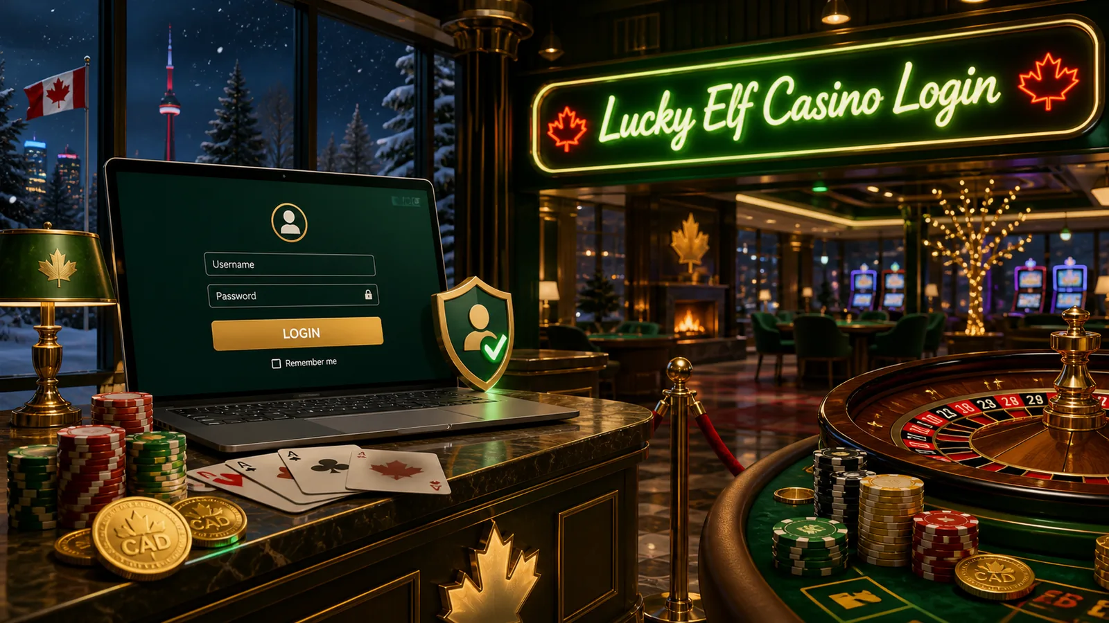 Lucky Elf Casino Login content banner
